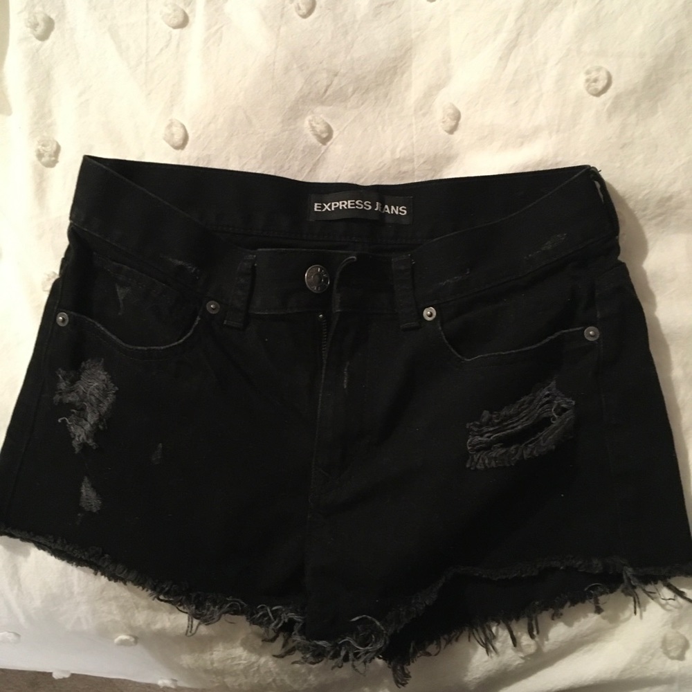 Size 4 Express High waisted cutoff shorts